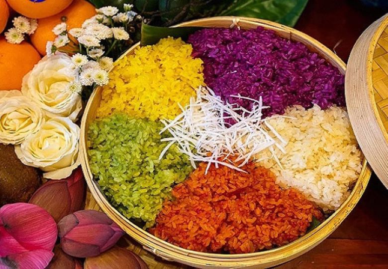 Xôi ngũ sắc từ rau củ