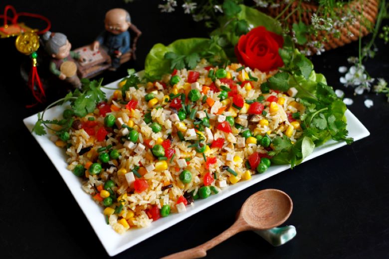 Thành phẩm cơm rang thập cẩm