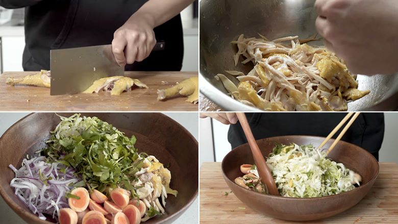 Trộn gỏi cơm gà Tam Kỳ