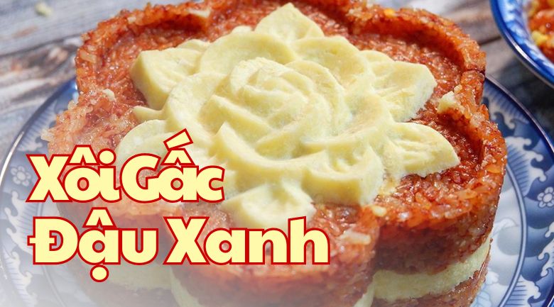 Cách nấu xôi gấc đậu xanh dẻo mềm