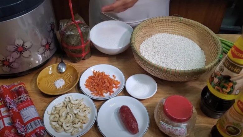Nguyên liệu làm xôi mặn thập cẩm