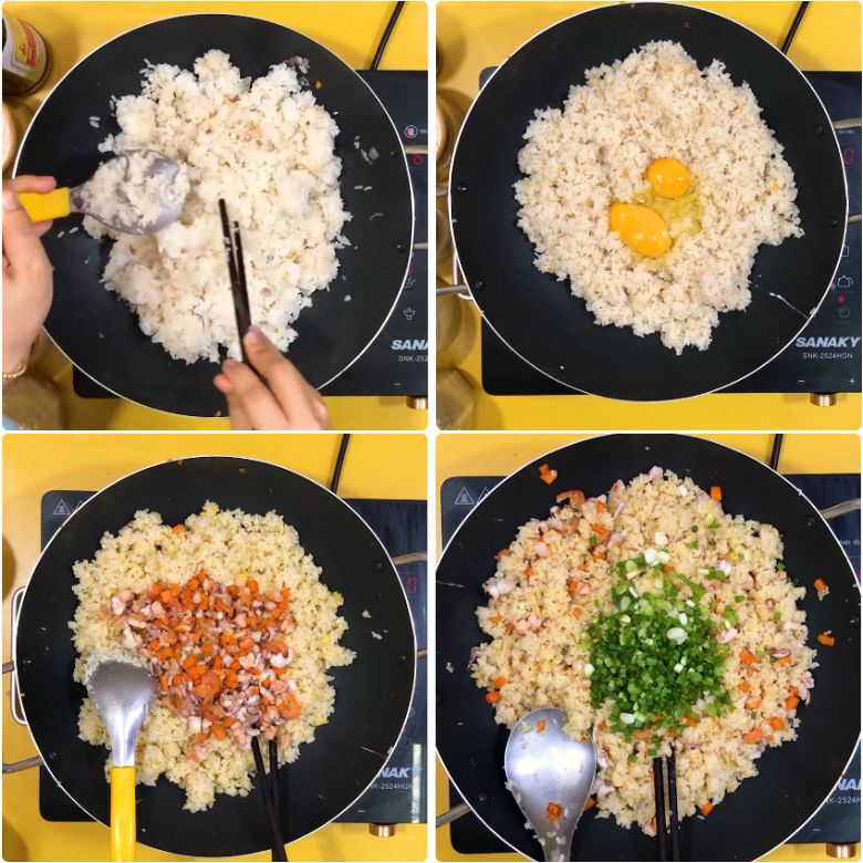 Cách rang cơm hải sản ngon