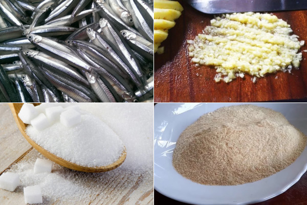 Nguyên liệu làm mắm nêm nguyên con