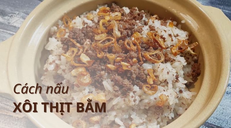 Các cách nấu xôi thịt bằm ăn sáng